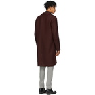 AMI Alexandre Mattiussi Burgundy Unconstructed Coat