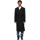 Y/Project Black Classic Twisted Lapel Coat
