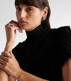 Yeprem Reign Supreme 18kt yellow and white gold earrings with diamonds and emerald