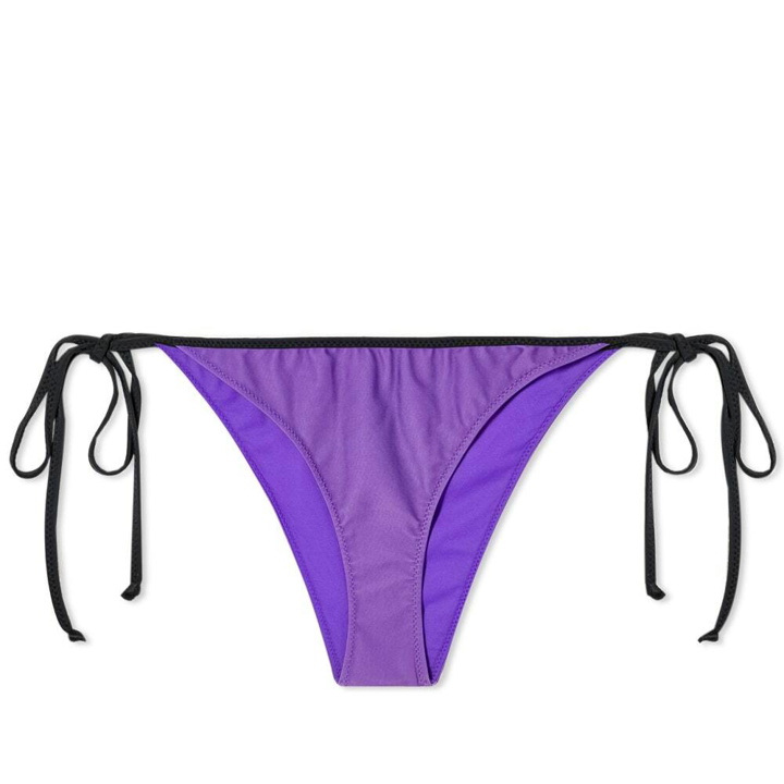 Photo: GANNI Women's Graphic String Bikini Briefs in Sparkling Grape