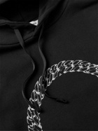 1017 ALYX 9SM - Printed Fleece-Back Cotton-Blend Jersey Hoodie - Black - XS