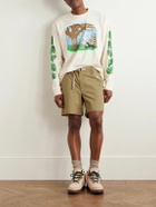 Nike - ACG Straight-Leg Belted Logo-Embroidered Shell Shorts - Neutrals