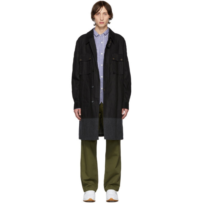 Photo: Junya Watanabe Black Panelled Canvas Coat