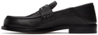 Maison Margiela Black Grained Stitch Camden Loafers