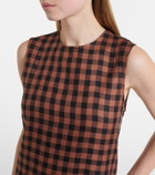 Asceno Tallin gingham linen maxi dress