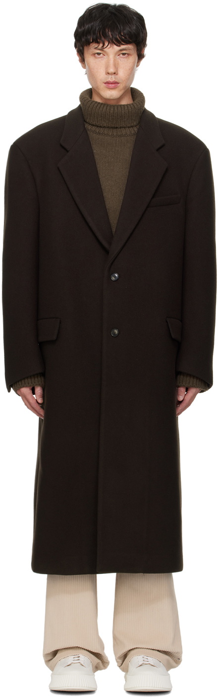 Recto Navy Kuse Oversized Coat Recto