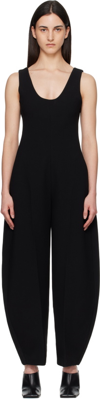 Photo: ALAÏA Black Round Crepe Wool Jumpsuit