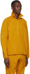 Saul Nash Yellow Twist Coverstitch High-Neck Sweater