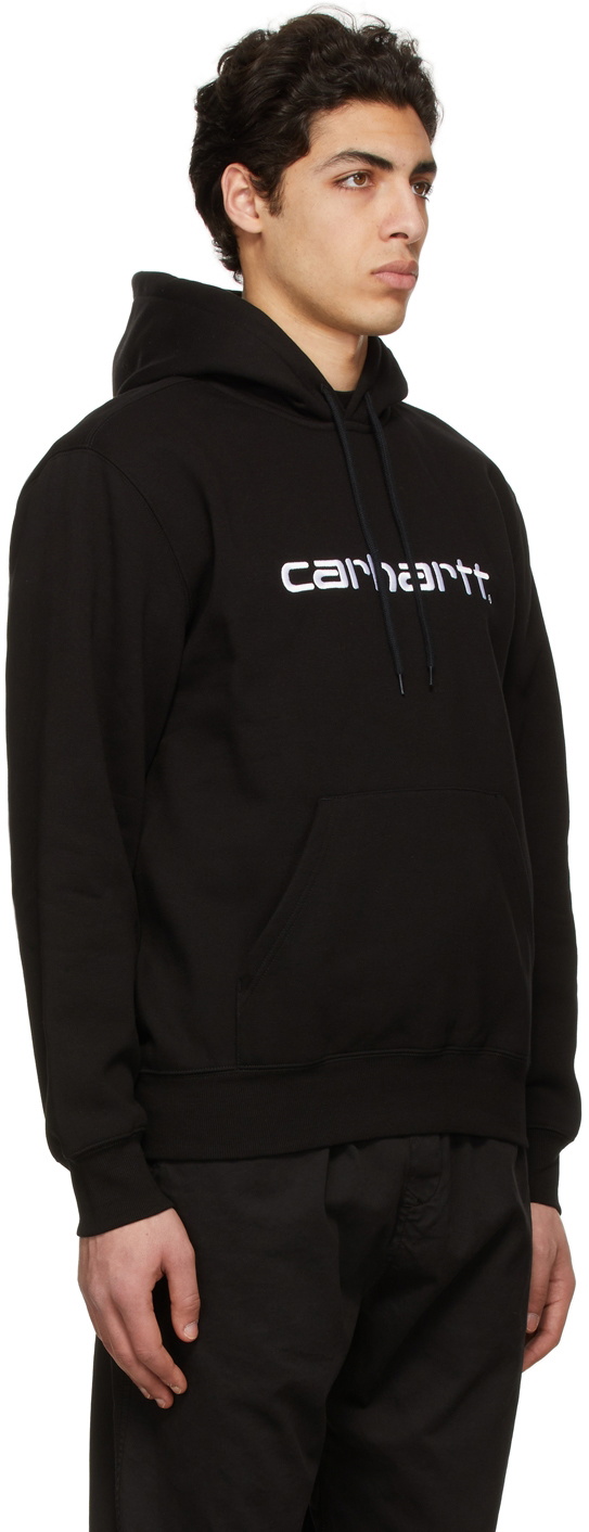 Carhartt Work In Progress Black Cotton Hoodie