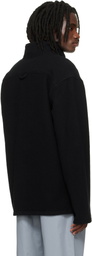 Rier Black Fleece Athletic Sweater