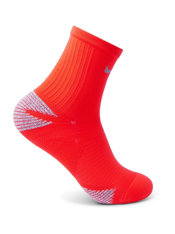 Photo: Nike Running - Racing Stretch-Knit Running Socks - Red - 6