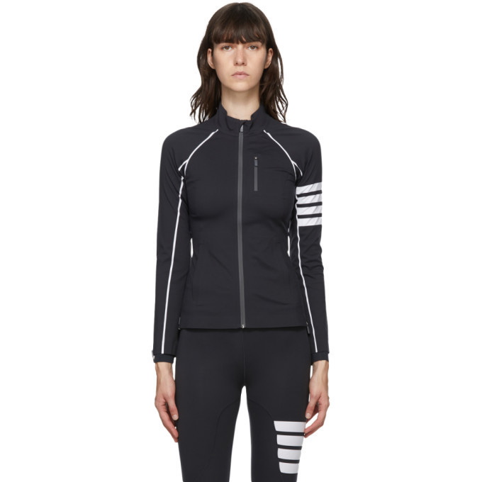 Photo: Thom Browne Black Flyweight Compression Tech 4-Bar Jacket