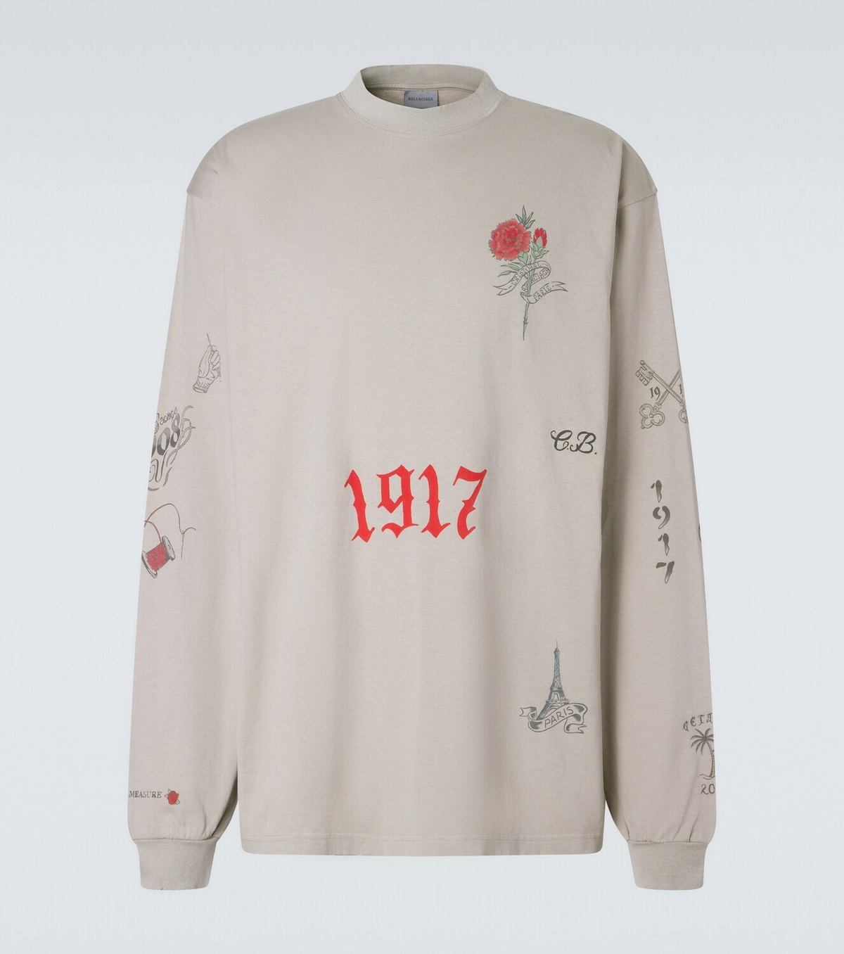Balenciaga Printed cotton jersey T-shirt