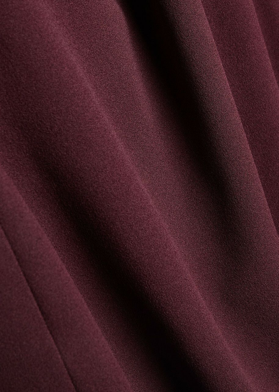 Solace London Imogen Open-back Crepe Maxi Dress Aubergine