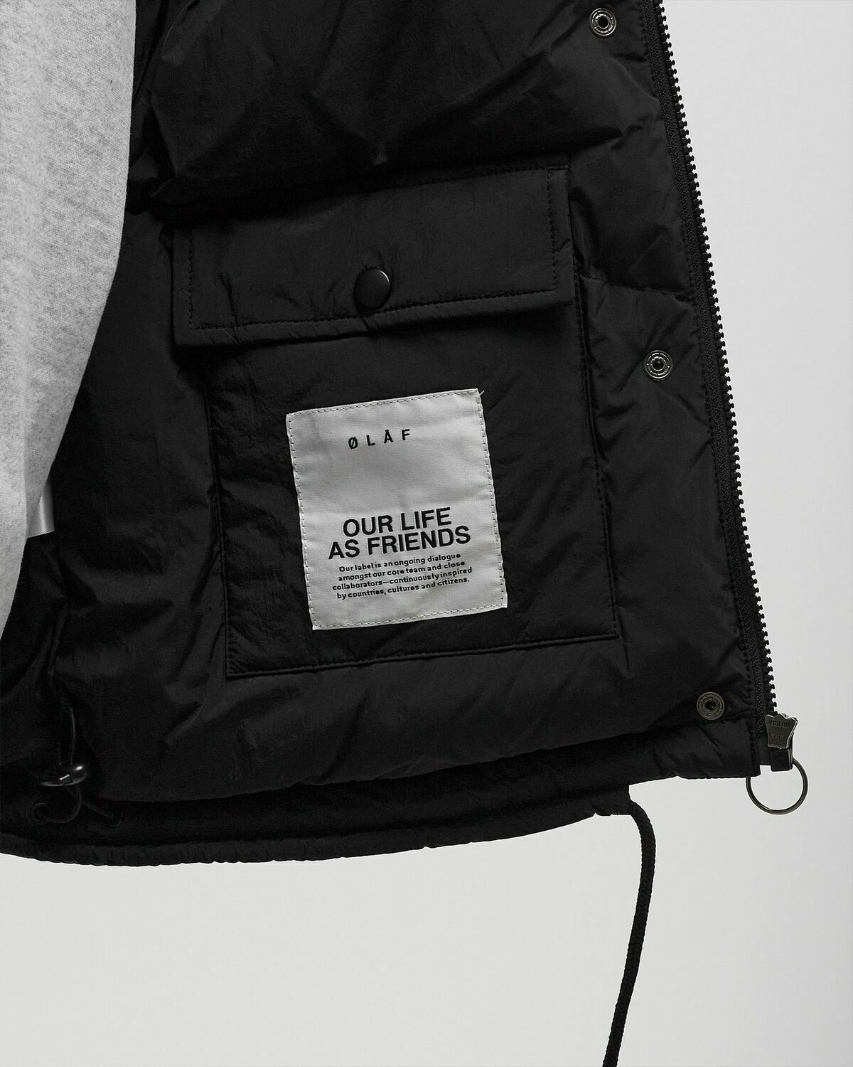 ØLÅF HOODED PUFFER JACKET Black Womens Down & Puffer Jacket