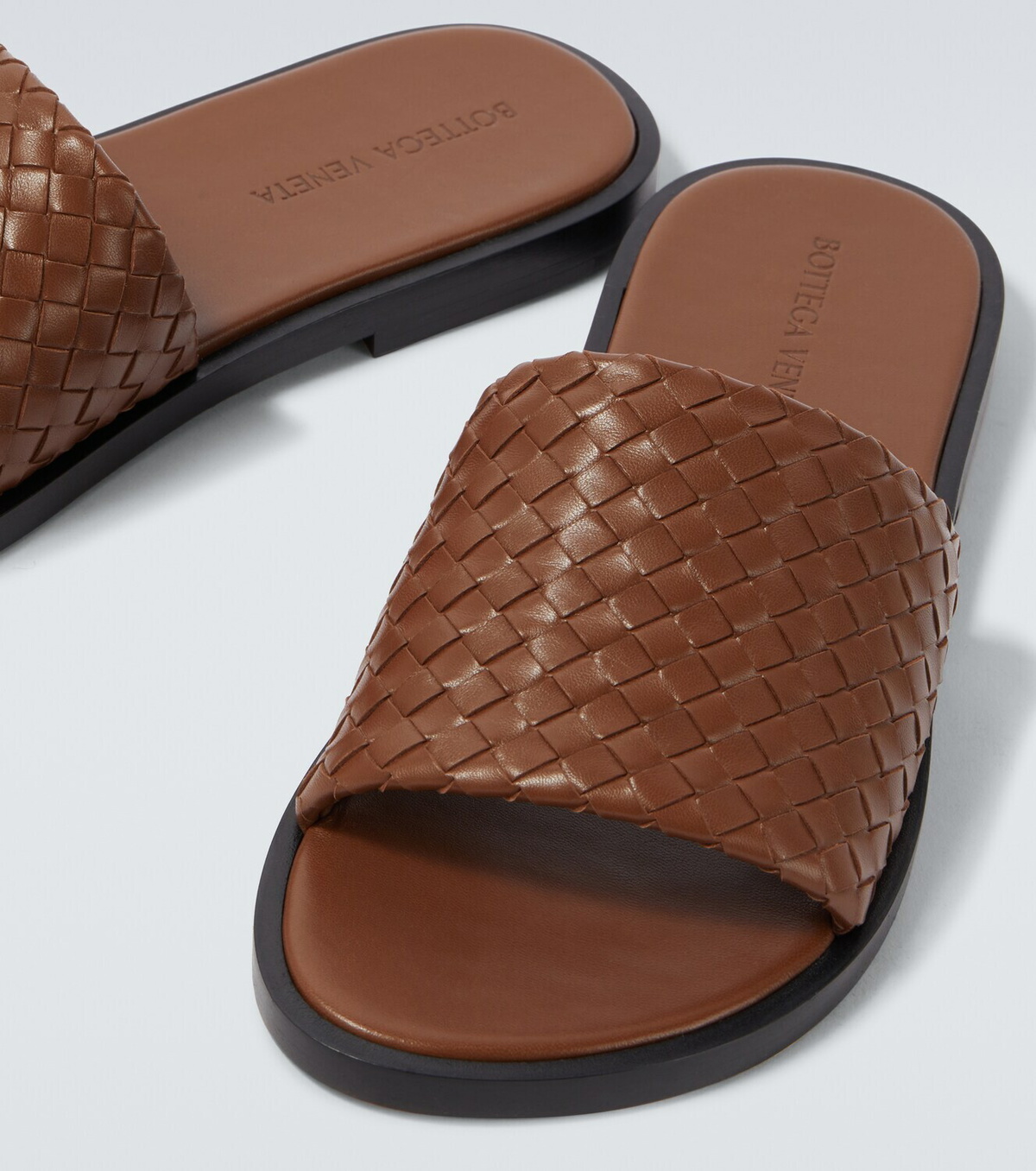 Bottega Veneta Elio Intrecciato leather slides