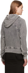 Hyein Seo Gray Button Hoodie