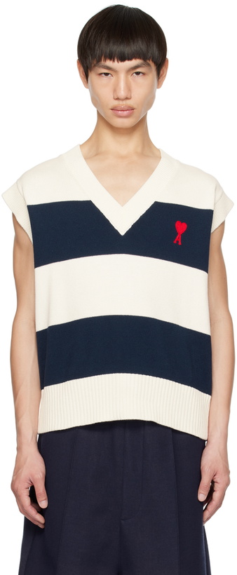 Photo: AMI Paris Navy & Off-White Ami de Cœur Vest