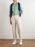 Incotex - Straight-Leg Belted Cotton and Linen-Blend Trousers - Neutrals