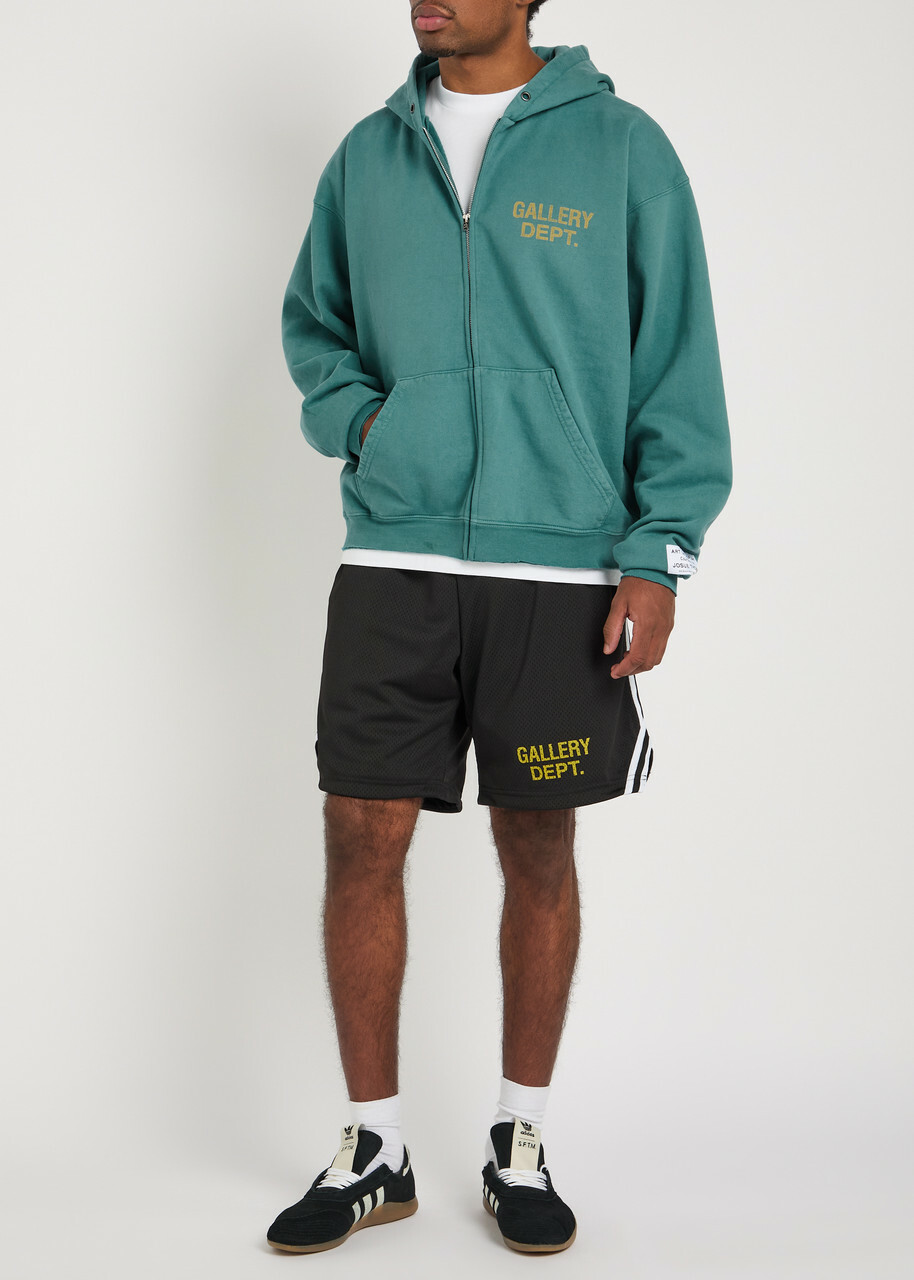 Gallery Dept. Hooded Cotton Sweatshirt Teal