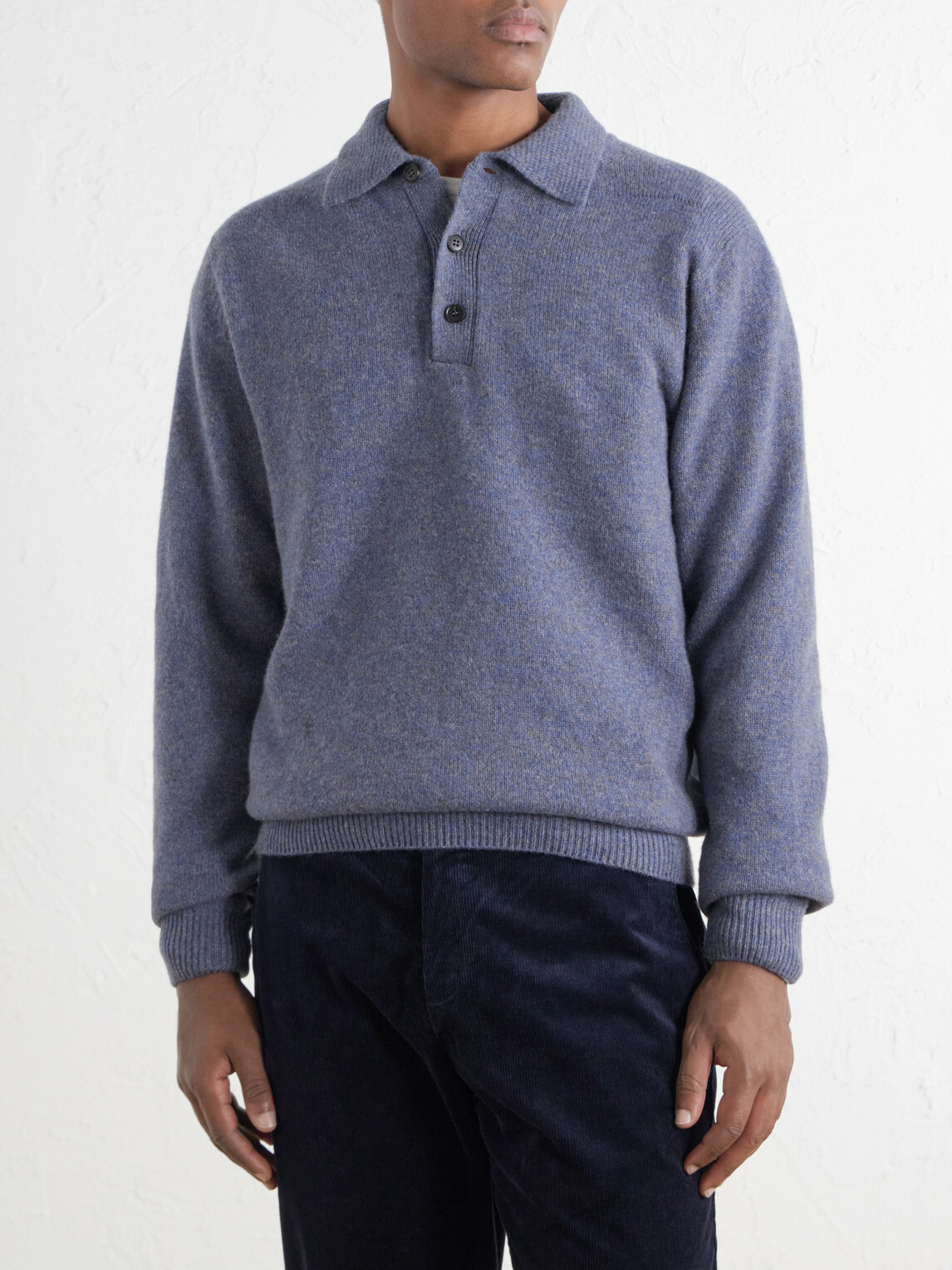 Sunspel - Wool Polo Shirt - Blue