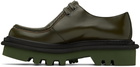 Dries Van Noten Green Leather Derbys