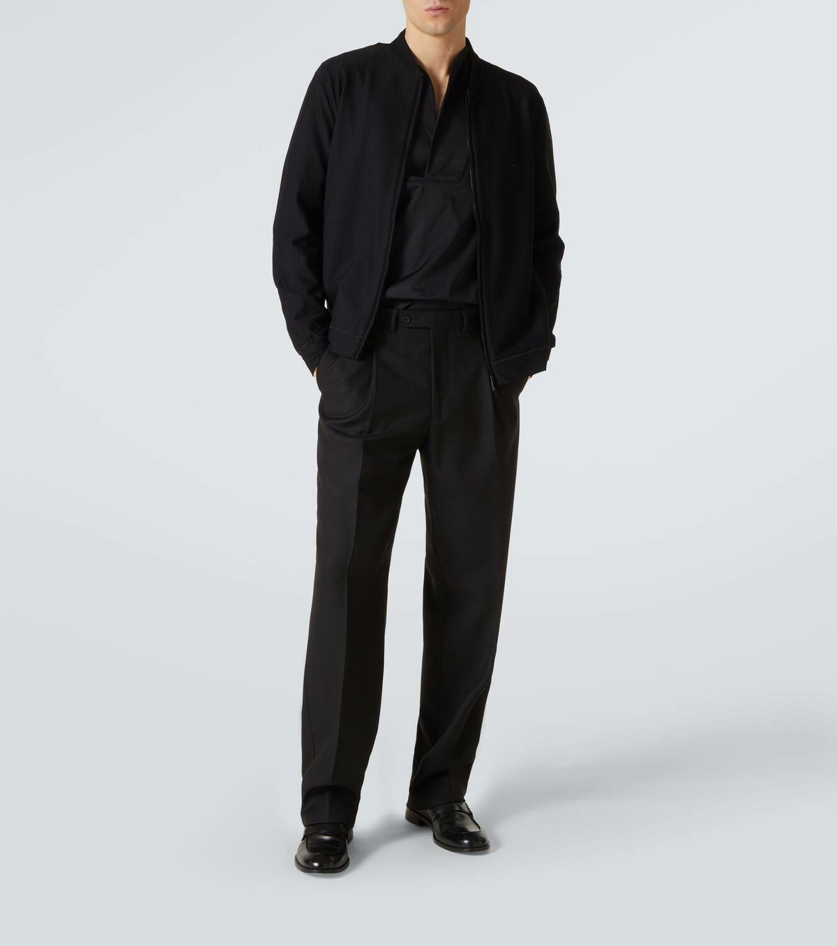 Giorgio Armani Knitted bomber jacket