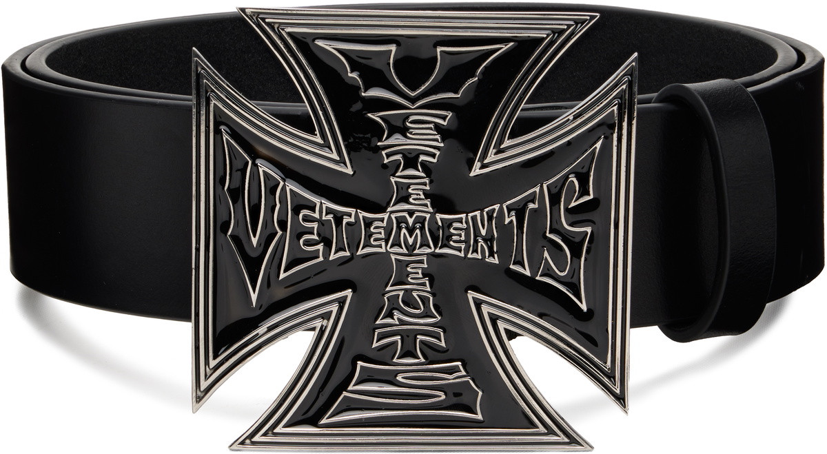 VETEMENTS Black 'Vetements' Logo Belt Vetements