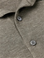 Zegna - Silk, Cashmere and Linen-Blend Polo Shirt - Brown