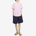 Polo Ralph Lauren Men's Stripe Seersucker Short Sleeve Shirt in Rose/White