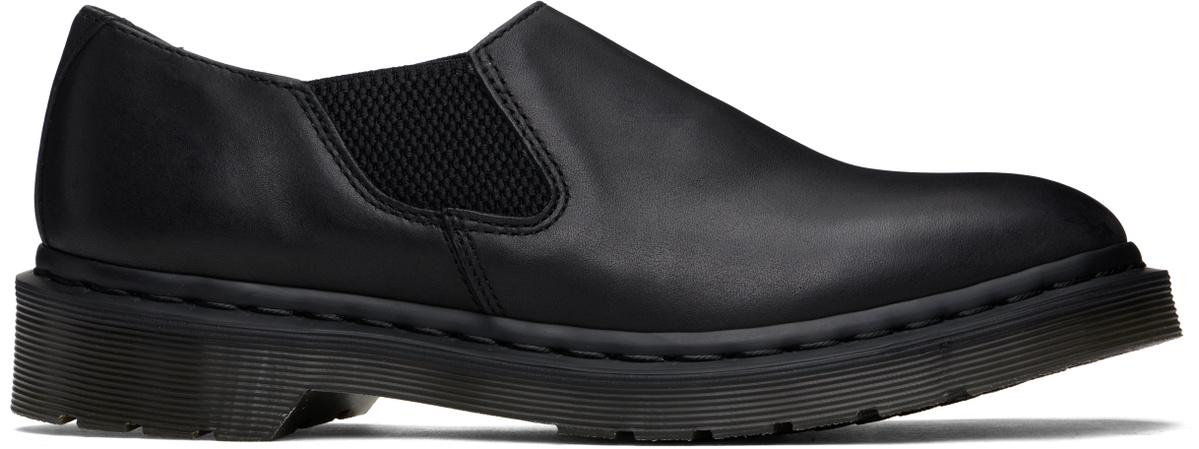 Dr. Martens Black Louis Analine Leather Slip-on Loafers Dr. Martens