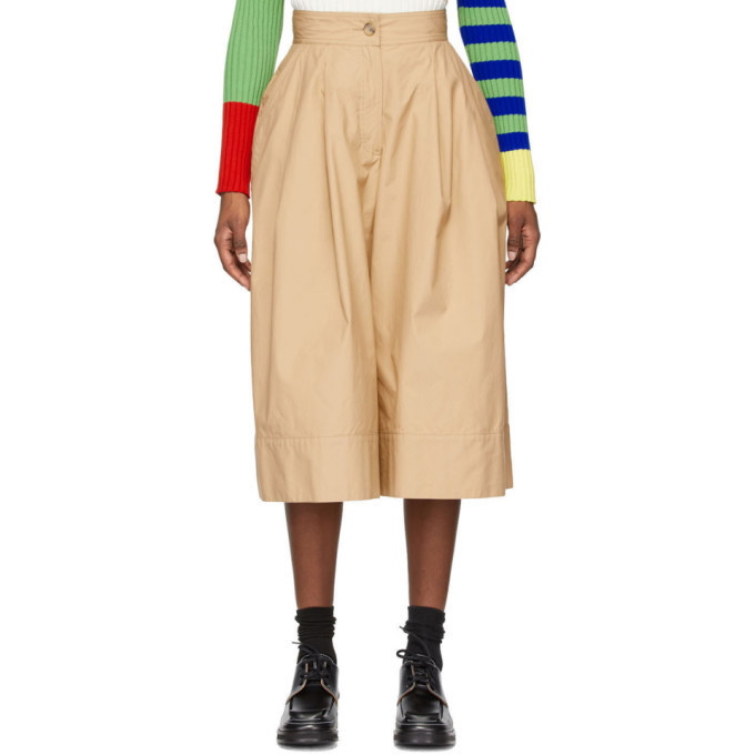 Photo: Moncler Genius 1 Moncler JW Anderson Khaki Military Double Pleat Shorts