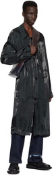 Edward Cuming Black Semi-Sheer Coat