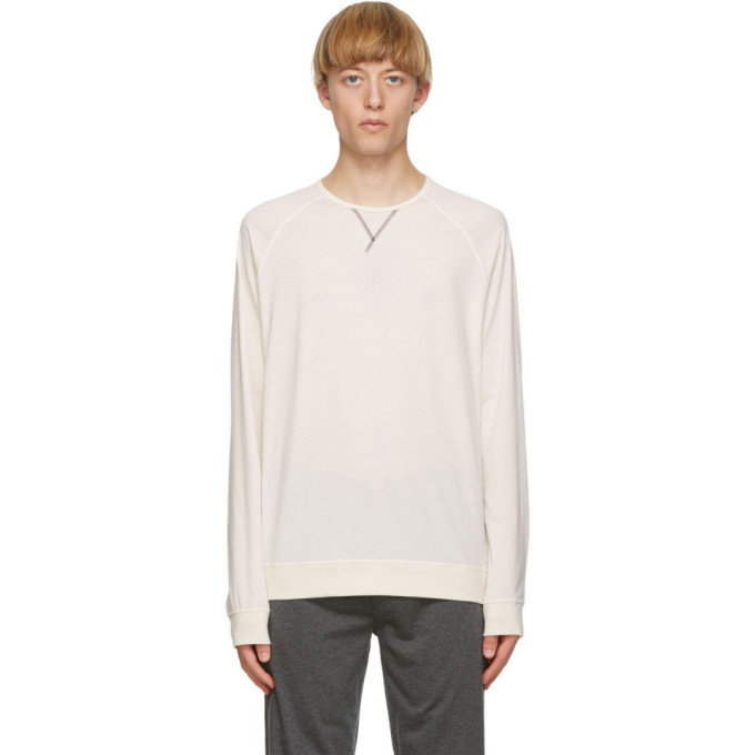 Photo: Paul Smith Off-White Contrast Stitch Long Sleeve T-Shirt