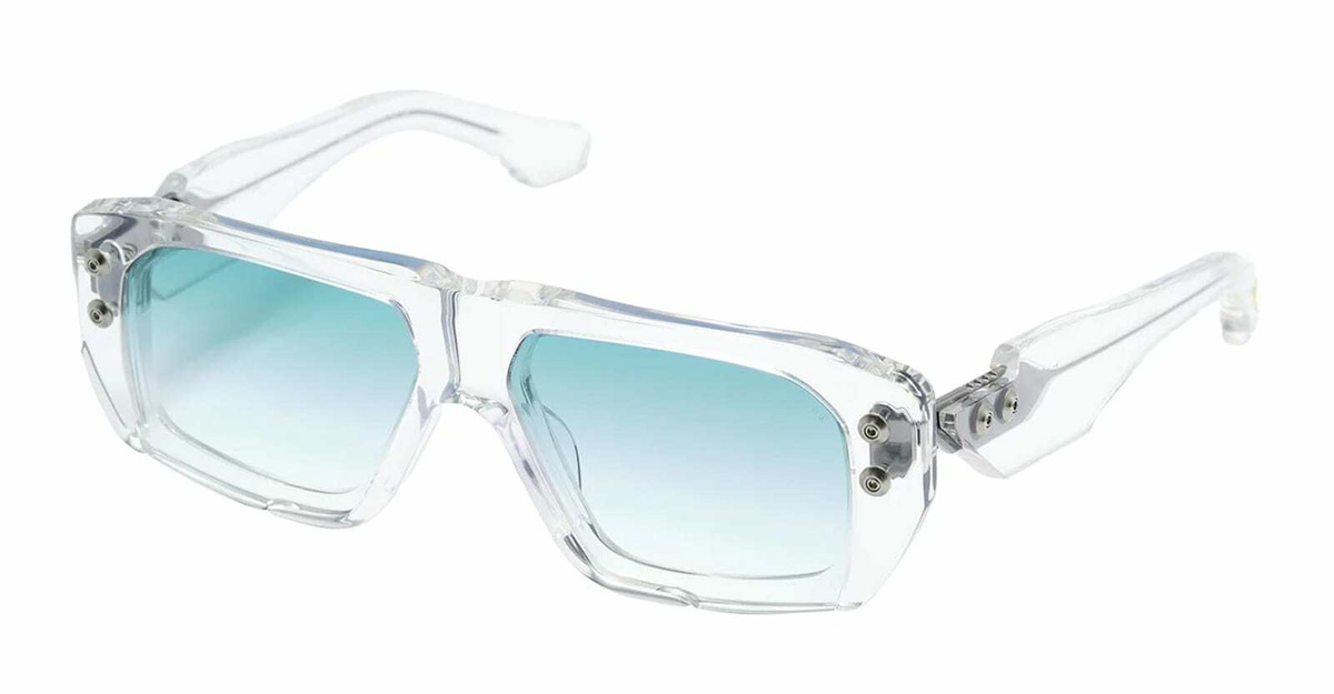Dita Hypher-1183 - Crystal Clear / Antique Silver Sunglasses