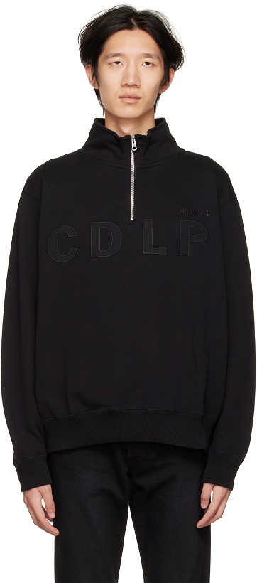 Photo: CDLP Black Half-Zip Sweatshirt