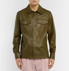 Sies Marjan - Leather Overshirt - Men - Army green