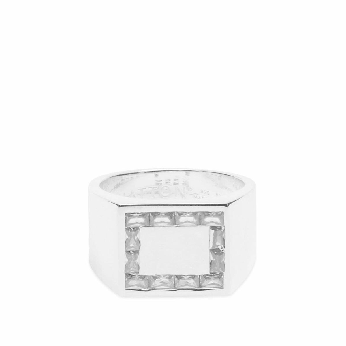 Photo: Hatton Labs Men's Baguettes Signet Ring in Sterling Silver