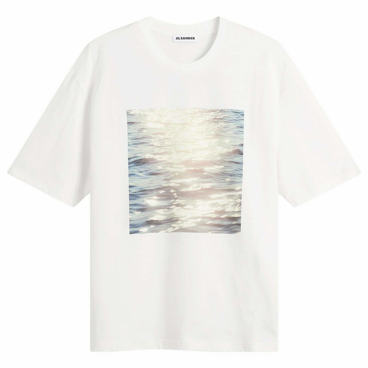 Jil Sander Men's Wunderlust Wave Print T-Shirt in Medium Shade