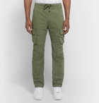 John Elliott - Slim-Fit Cotton Drawstring Cargo Trousers - Army green
