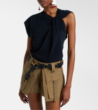 Isabel Marant Nayda gathered cotton jersey T-shirt