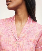 Brooks Brothers Women's Supima Cotton Vintage Lamb Print Short Pajamas | Pink