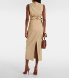 Veronica Beard Kimpton linen-blend midi skirt