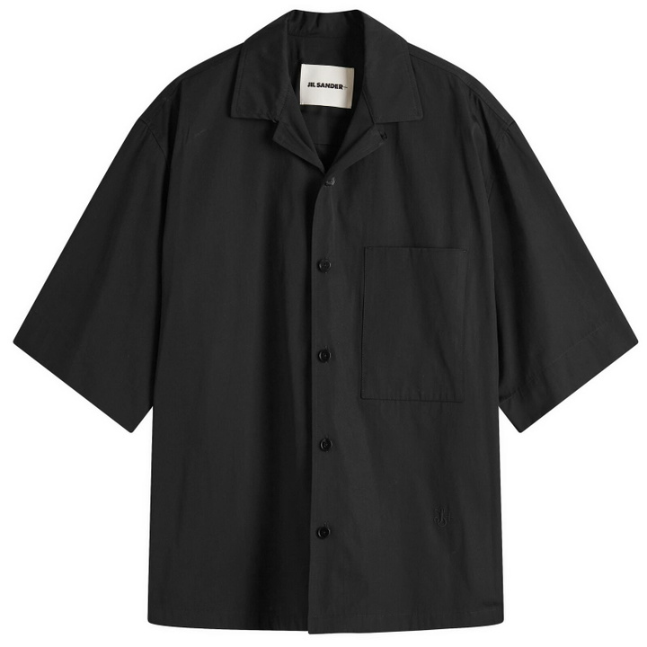 Photo: Jil Sander+ Men's Relaxed Fit Short Sleeve Shirt in Black