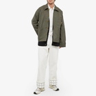 Acne Studios Men's Okey Twill Pink Label Work Jacket in Olive Green