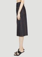 Alexander McQueen Contrast Stitching Denim Skirt