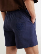 LOEWE - Paula's Ibiza Straight-Leg Cotton-Blend Shorts - Blue