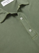 Officine Générale - Bruno Lyocell and Cotton-Blend Jersey Polo Shirt - Green