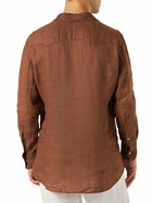 MC2 Saint Barth Man Brown Linen Shirt