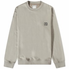 Wooyoungmi Men's Back Print Crew Neck Sweat in Grey